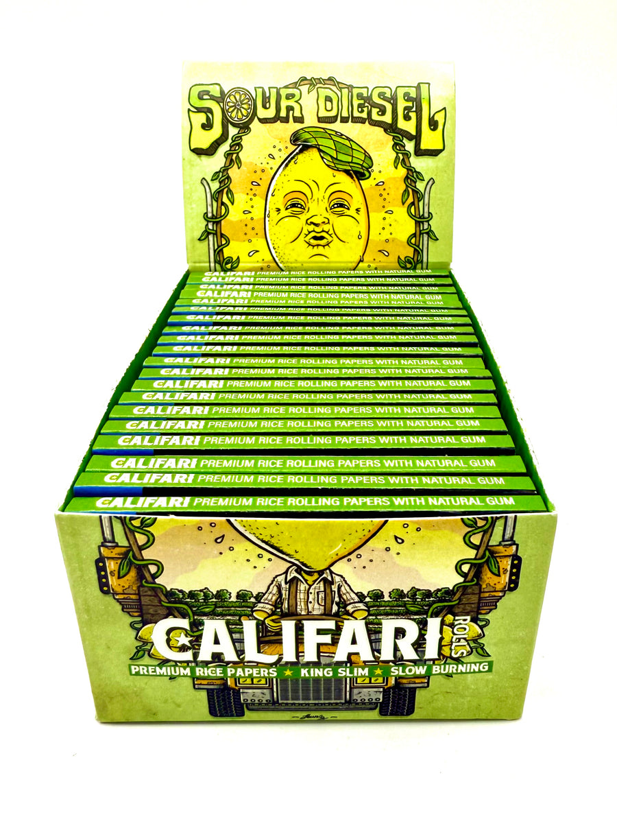 Sour Diesel Rolling Papers Box - Regular Size Hybrid