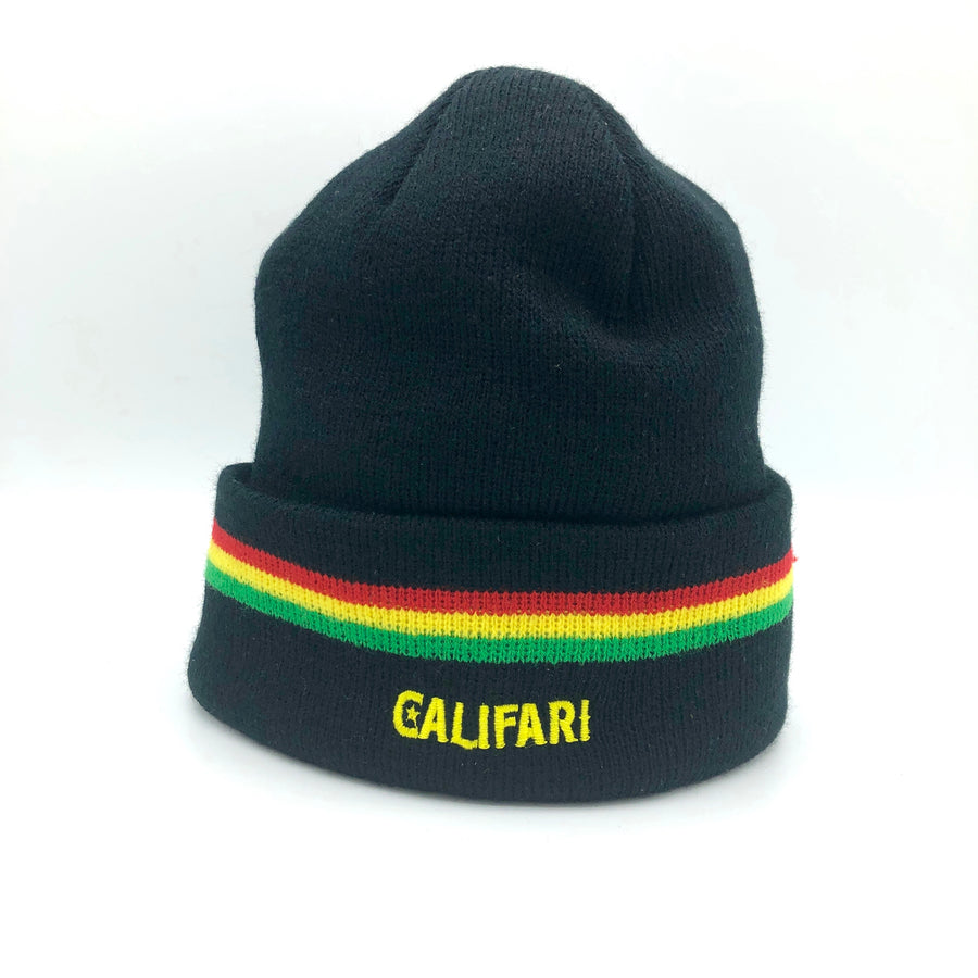 Califari Rasta Stripe Beanie