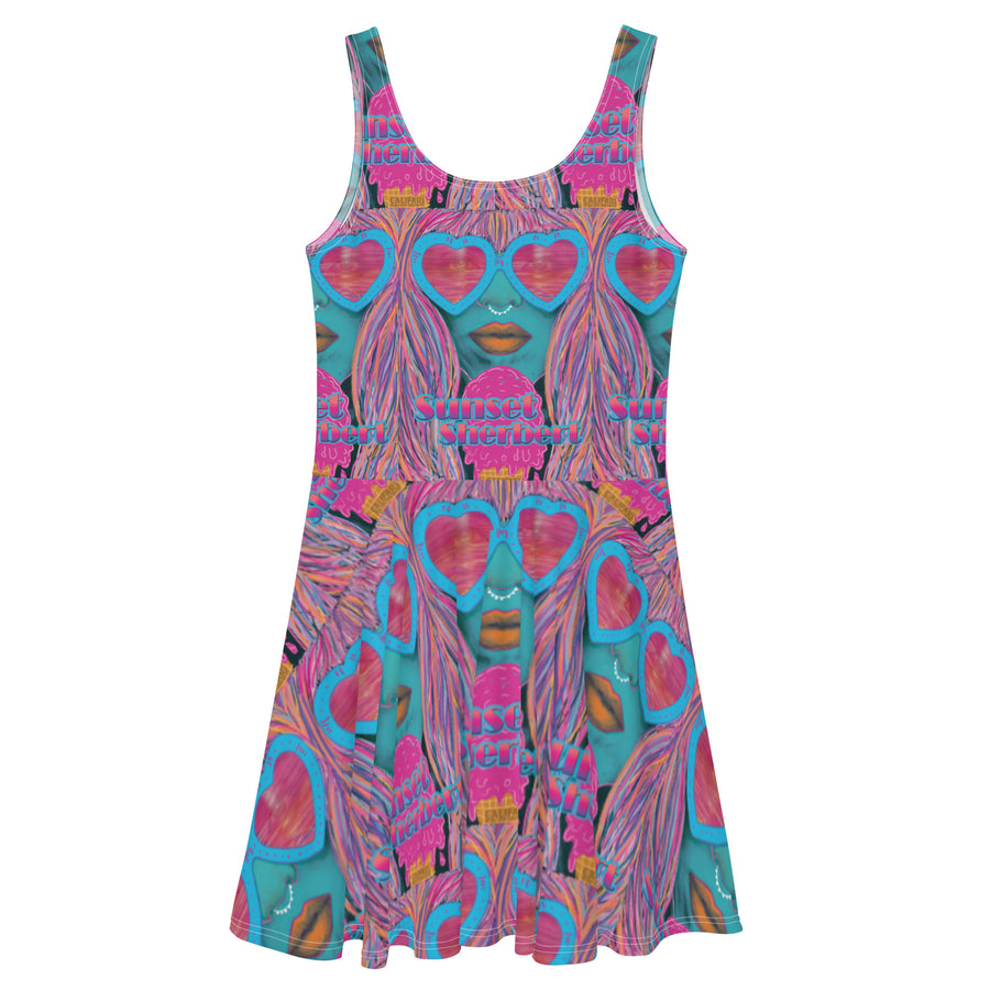 Sunset Sherbert Skater Dress