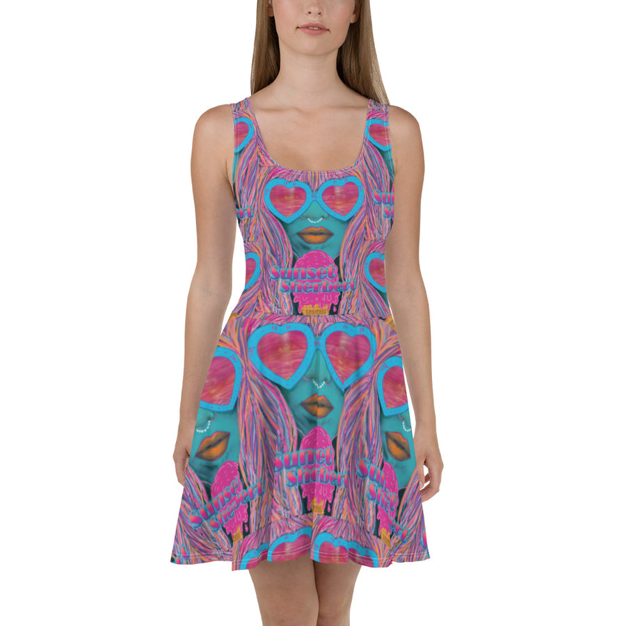 Sunset Sherbert Skater Dress